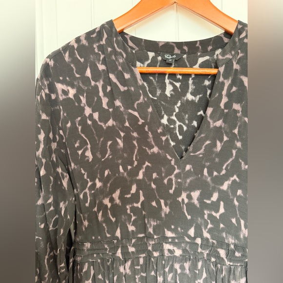 Elegant Black Patterned Women's Dress - Picture 6 of 7